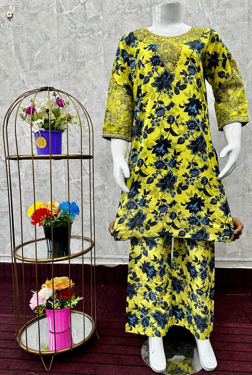Kids 2-Piece Printed Lawn Suit with Embroidery – Stylish & Comfortable Summer Wear